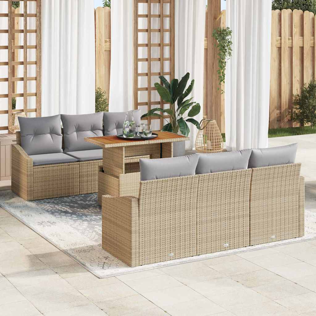 Tuin Sofa Set Met Kussen Met Kussen 7 Pcs