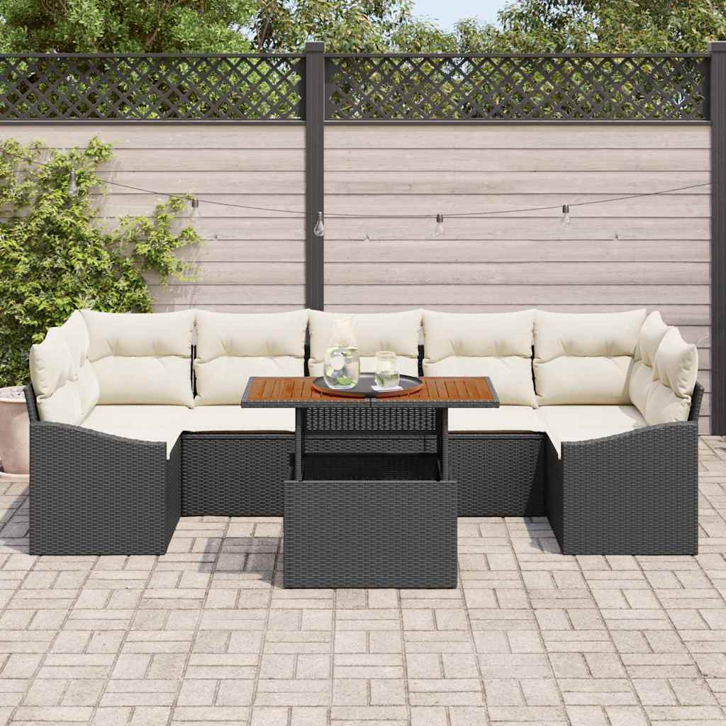 Tuin Eetset Met Kussen 8 Pcs