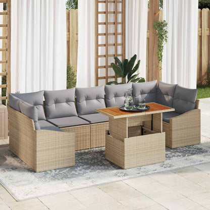 Tuin Eetset Met Kussen 8 Pcs