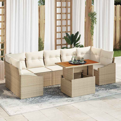 Tuin Eetset Met Kussen 8 Pcs