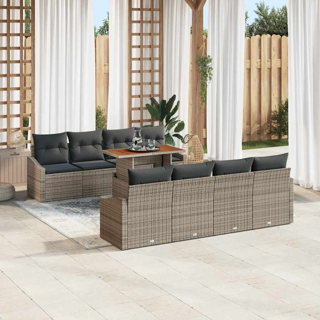 Tuin Eetset Met Kussen 9 Pcs