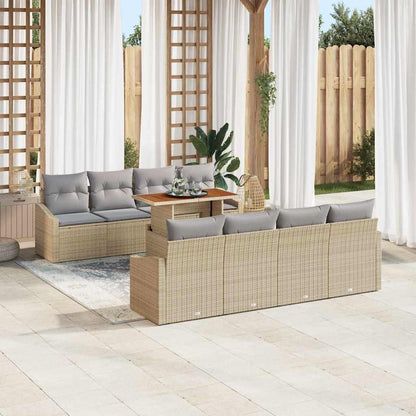 Tuin Eetset Met Kussen 9 Pcs
