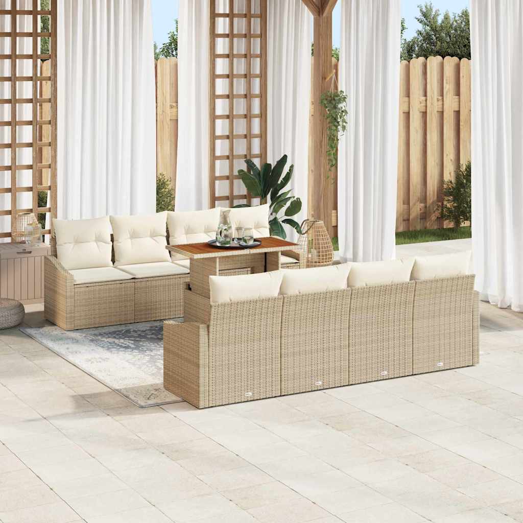 Tuin Eetset Met Kussen 9 Pcs