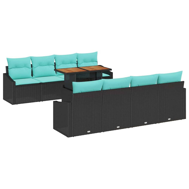 Tuin Sofa Set Met Kussen 9 Pcs En Blauwgroen