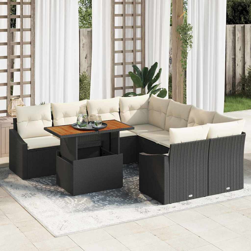 Tuin Eetset Met Kussen 9 Pcs