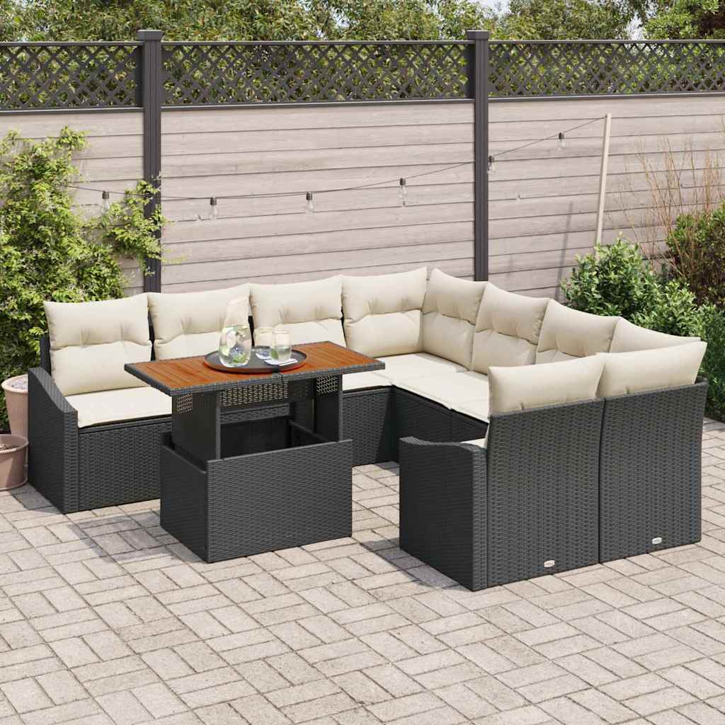 Tuin Eetset Met Kussen 9 Pcs