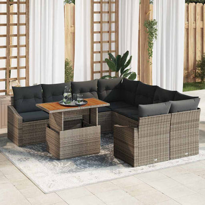 Tuin Eetset Met Kussen 9 Pcs