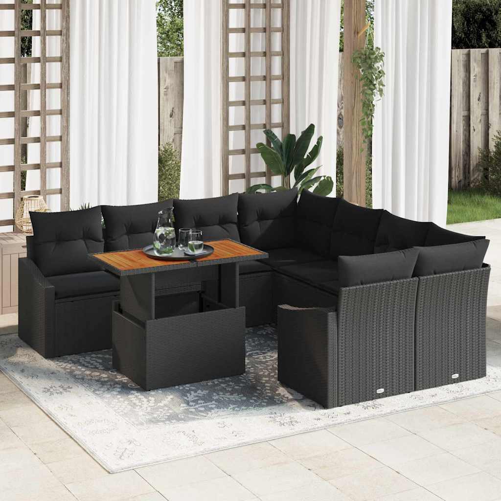 Tuin Eetset Met Kussen 9 Pcs