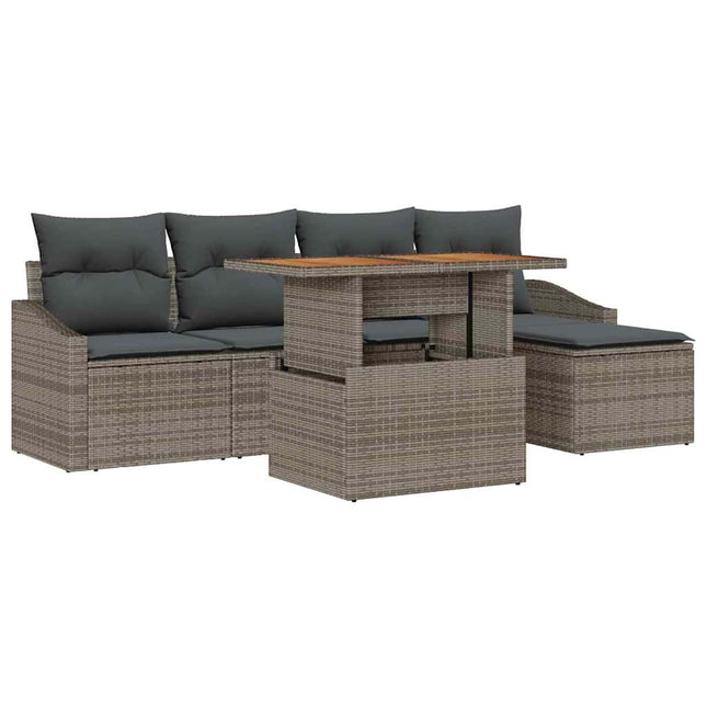 Tuinbankenset 6 Pcs En Bruin
