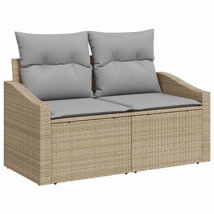 Tuinbankenset 5 St Beige Poly Rattan