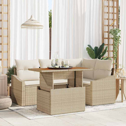 Tuin Eetset Met Kussen 5 Pcs