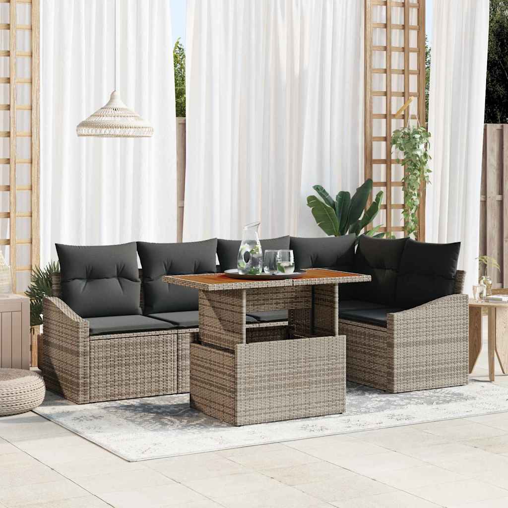 Tuin Eetset Met Kussen 6 Pcs