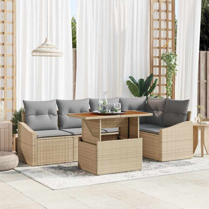 Tuin Eetset Met Kussen 6 Pcs