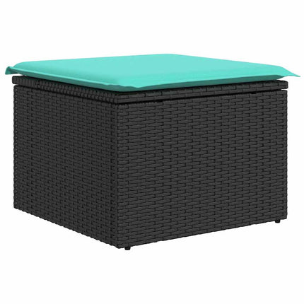 Tuin Eetset Met Kussen 9 Pcs En Blauwgroen