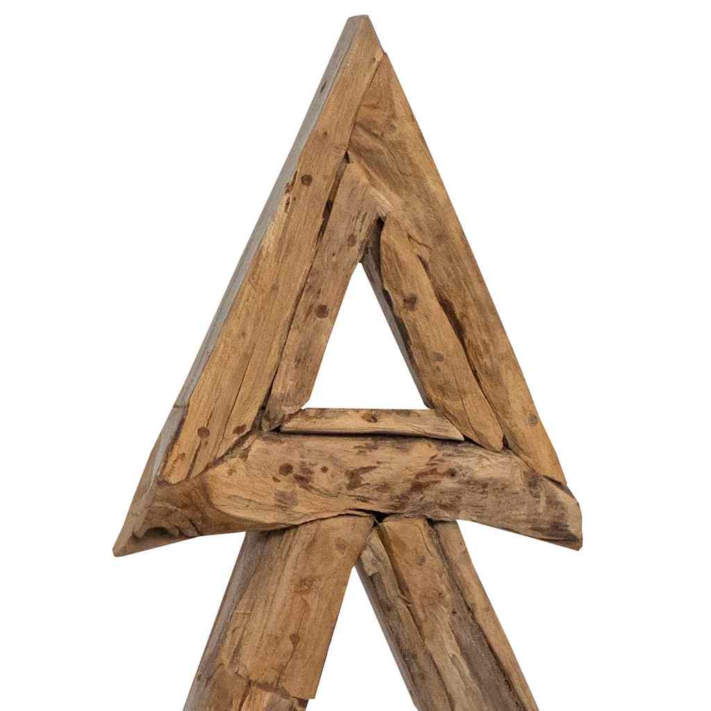 Kerstboom met standaard Bruin 90 cm Massief teakhout