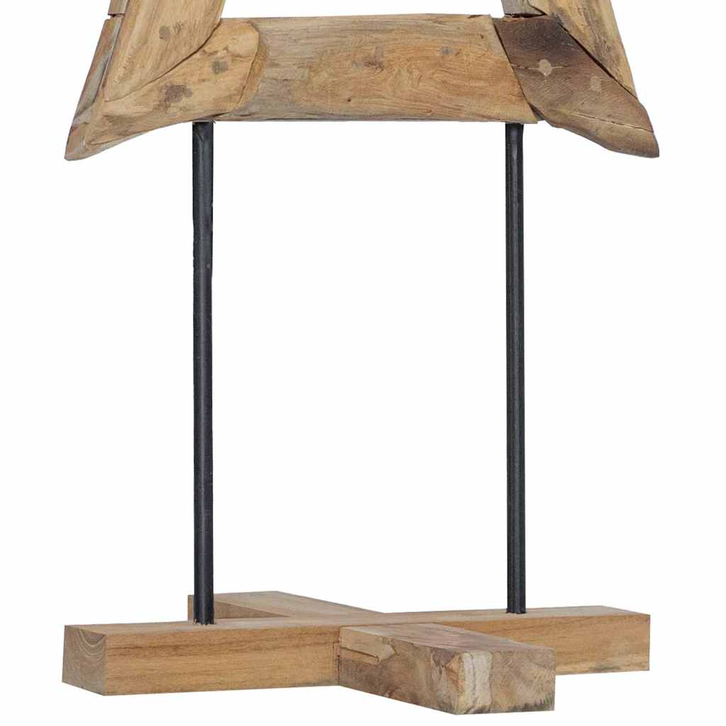 Kerstboom met standaard Bruin 120 cm Massief teakhout