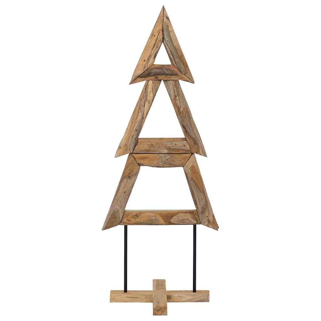 Kerstboom met standaard Bruin 150 cm Massief teakhout