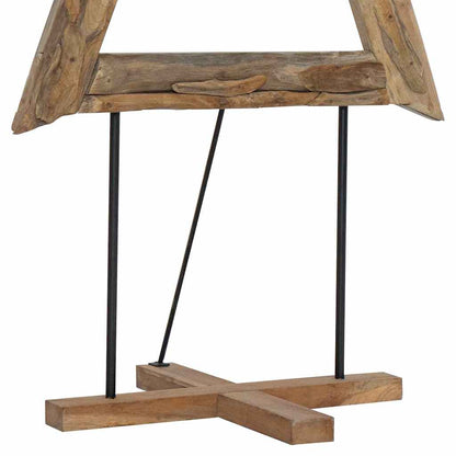 Kerstboom met standaard Bruin 180 cm Massief teakhout