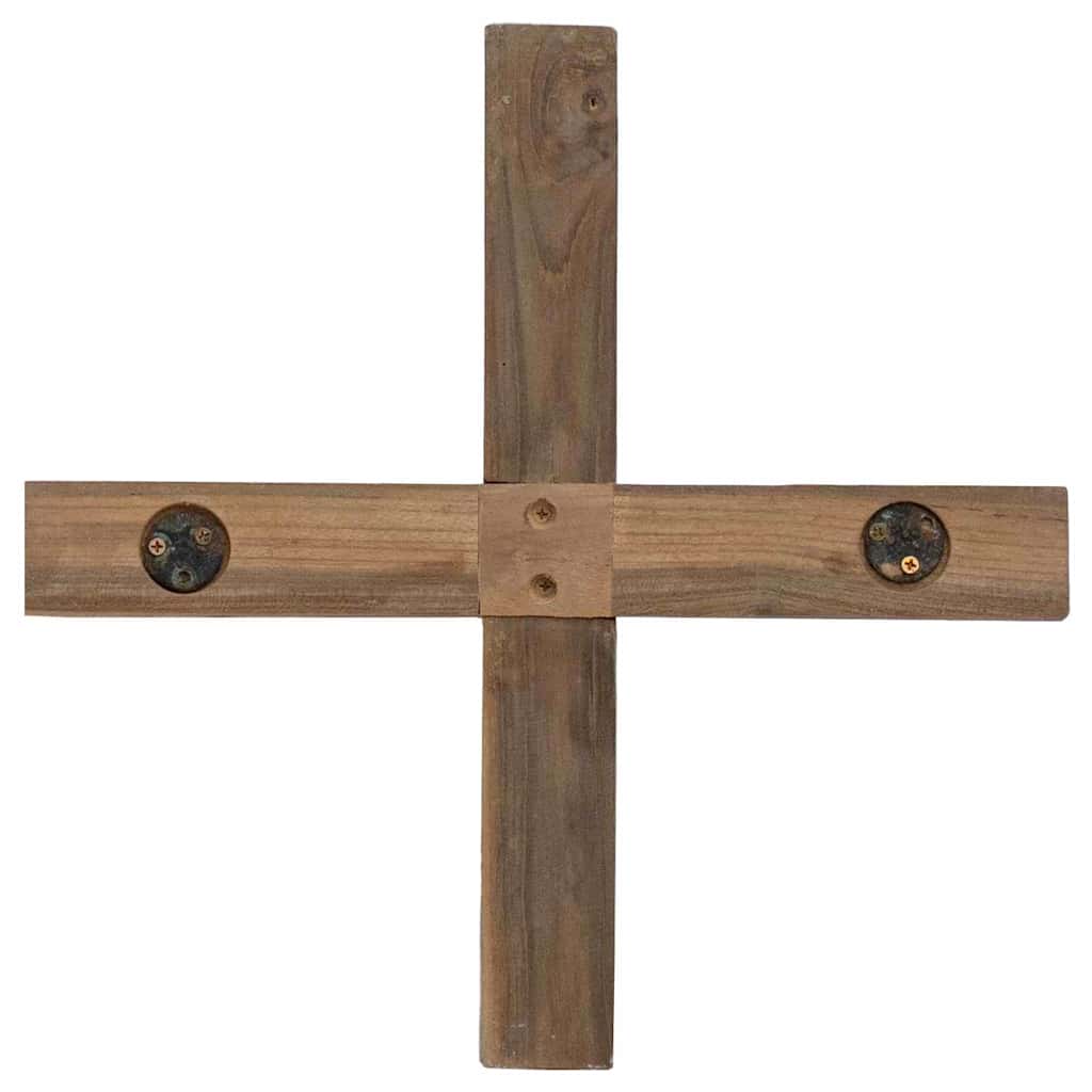 Kerstboom met standaard Bruin 90 cm Massief teakhout