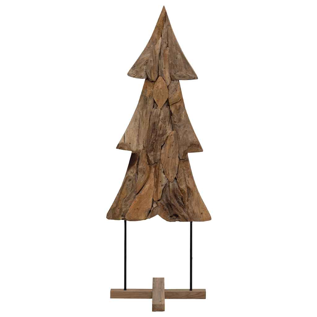 Kerstboom met standaard Bruin 90 cm Massief teakhout