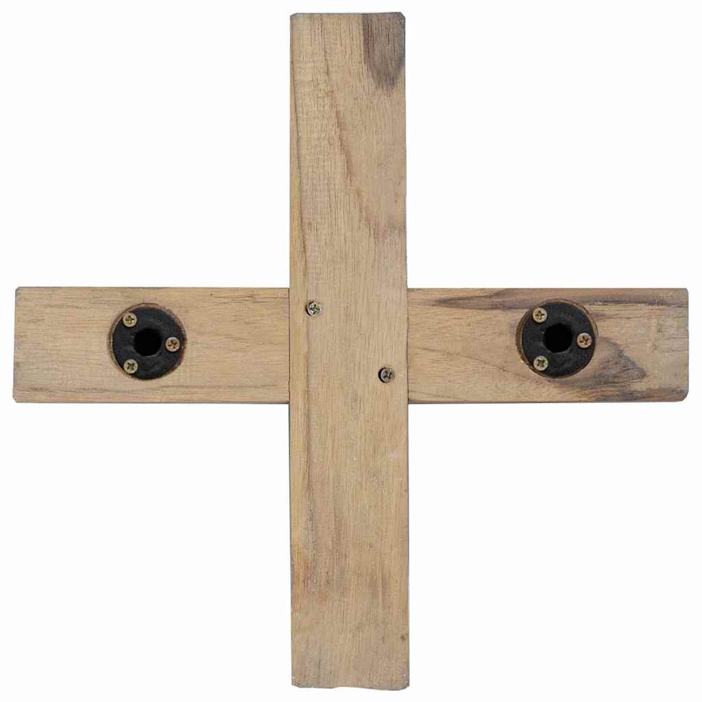 Kerstboom met standaard Bruin 120 cm Massief teakhout