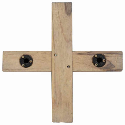 Kerstboom met standaard Bruin 120 cm Massief teakhout