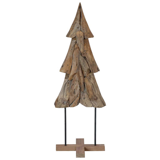 Kerstboom met standaard Bruin 120 cm Massief teakhout