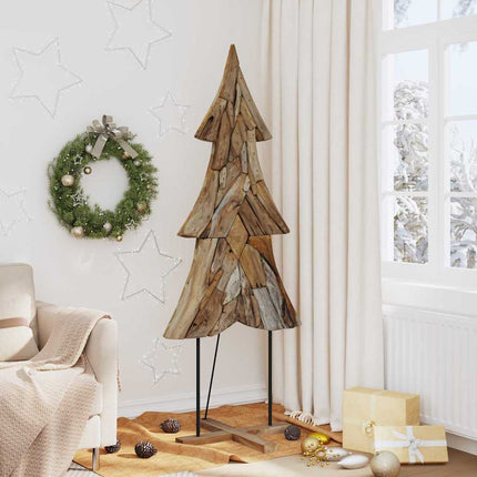 Kerstboom Met Standaard Bruin Massief Teakhout