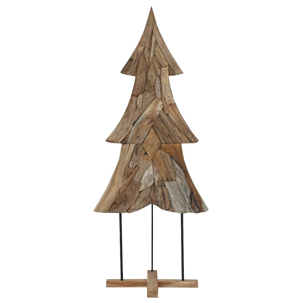 Kerstboom met standaard Bruin 180 cm Massief teakhout
