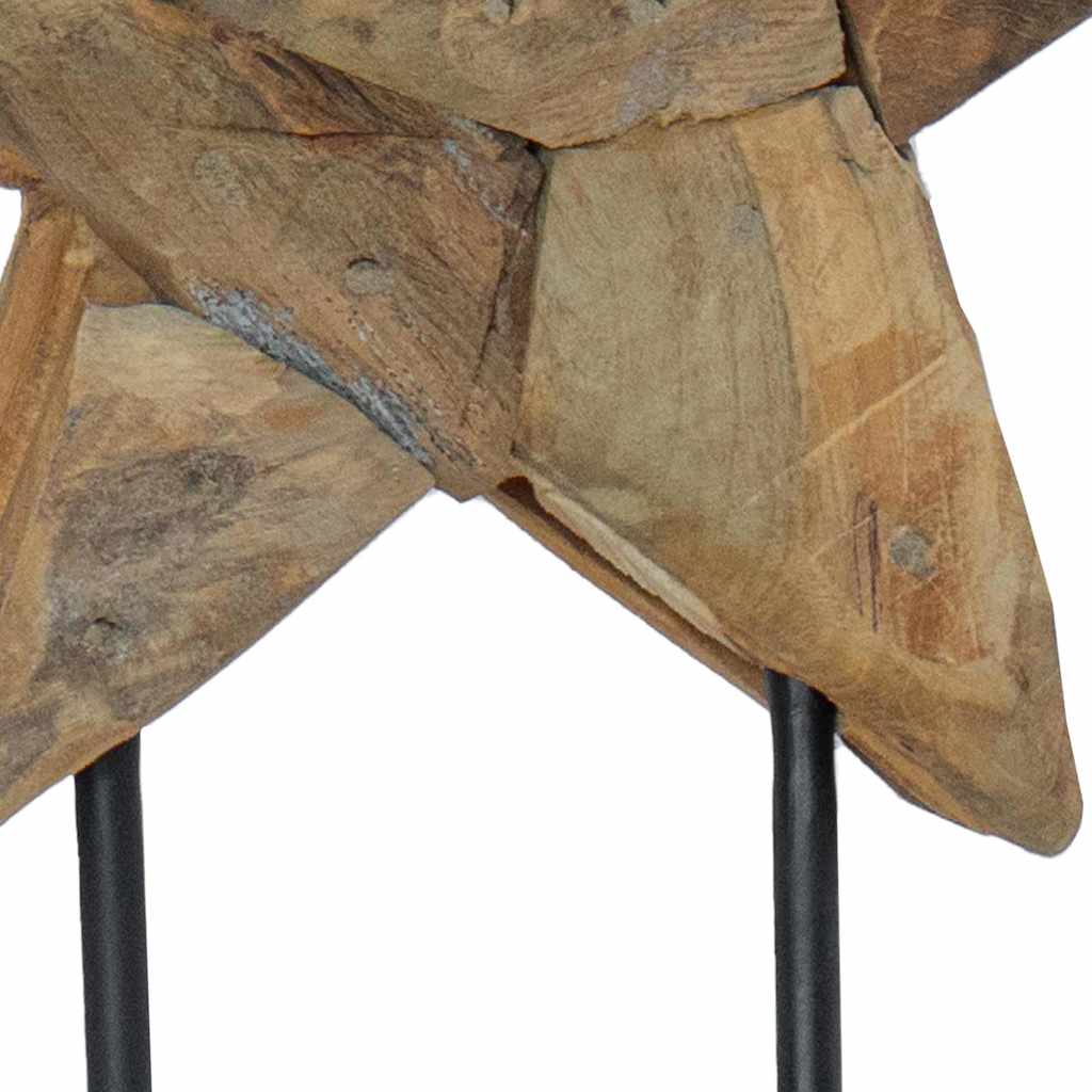 Kerstster Bruin 30 x 5 x 45 cm Massief Teakhout
