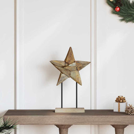 Kerstster Led's Bruin Massief Teakhout