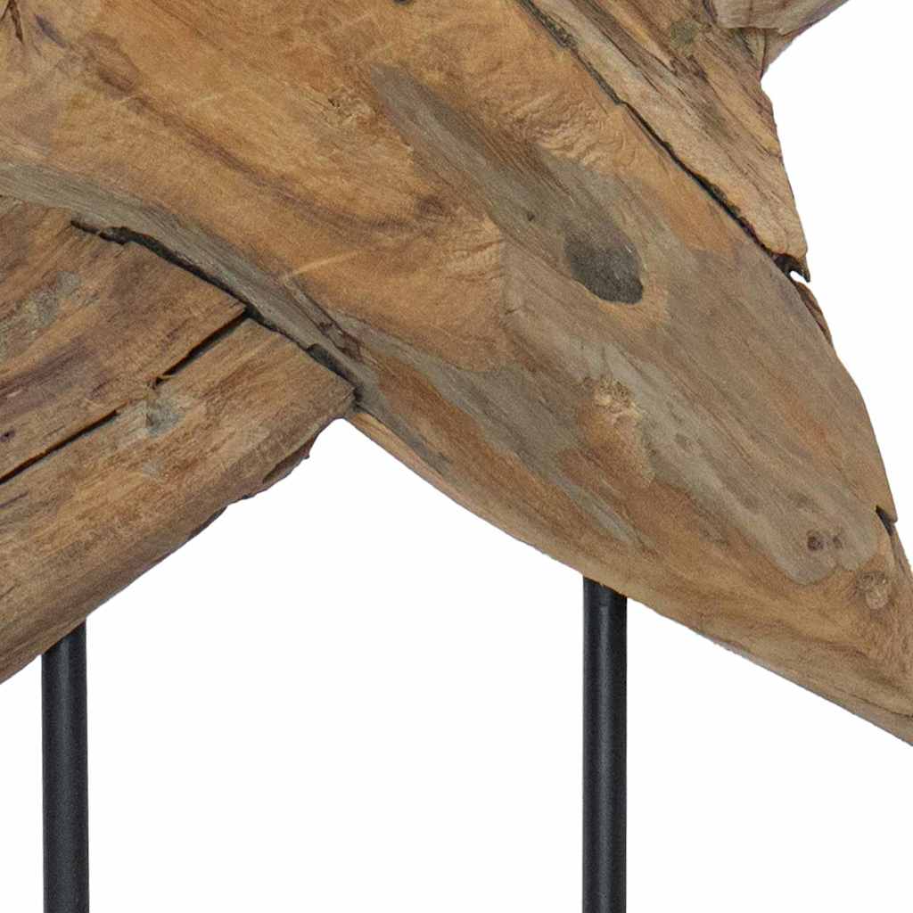 Kerstster Bruin 45 x 5 x 60 cm Massief Teakhout