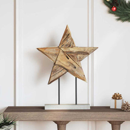 Kerstster Led's Bruin Massief Teakhout