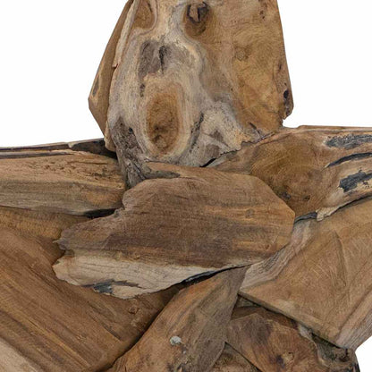 Kerstster Bruin 60 x 5 x 75 cm Massief Teakhout