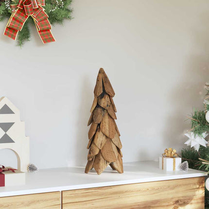 Kerstboom Met Standaard Bruin Massief Teakhout