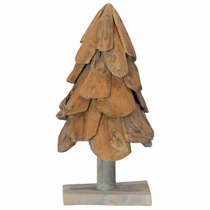 Kerstboom met standaard Bruin 60 cm Massief teakhout