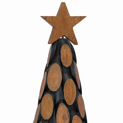 Kerstboom Met Standaard Bruin Massief Teakhout