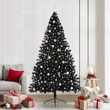 Kunstkerstboom Met Verlichting En Kerstballen Half