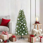 120 cm / met LED's en zilveren ballen