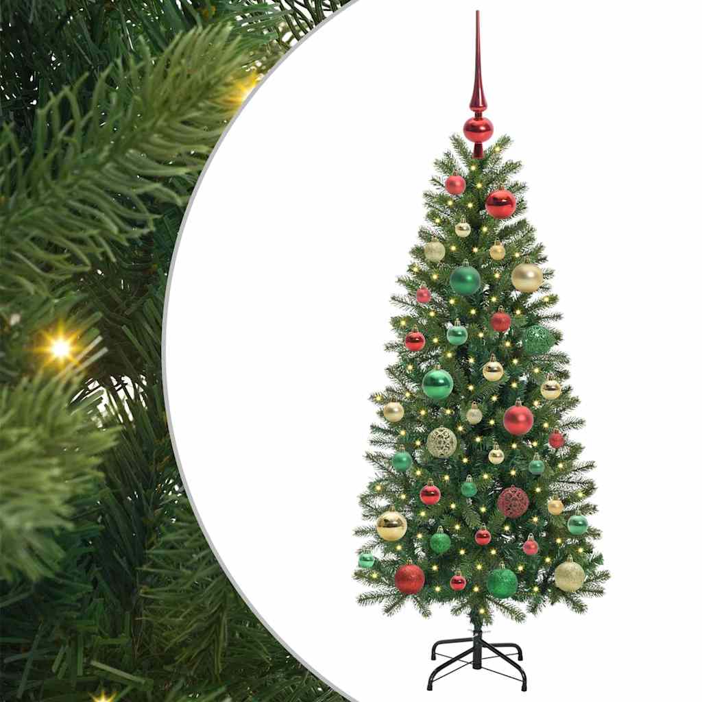Kunstkerstboom met 150 LED met standaard Groen 120 cm PE en PVC