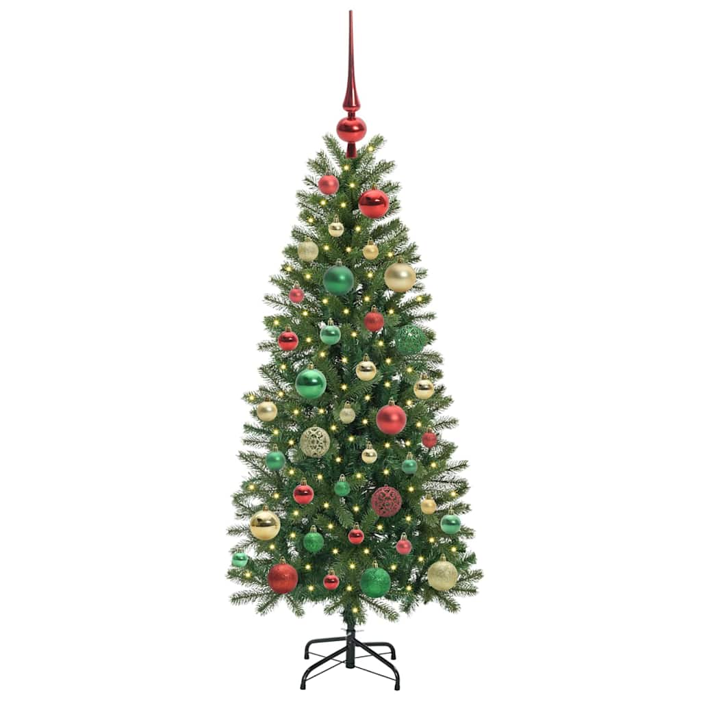 Kunstkerstboom met 150 LED met standaard Groen 120 cm PE en PVC