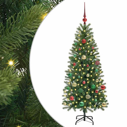 Kunstkerstboom met 150 LED met standaard Groen 150 cm PE en PVC