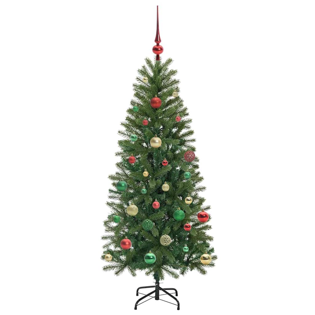 Kunstkerstboom met 150 LED met standaard Groen 150 cm PE en PVC