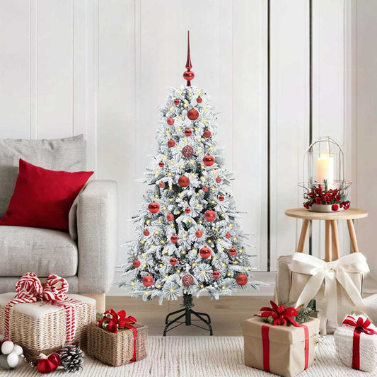 Kunstmatige Inklapbare Kerstboom Wit 120 cm PE en PVC