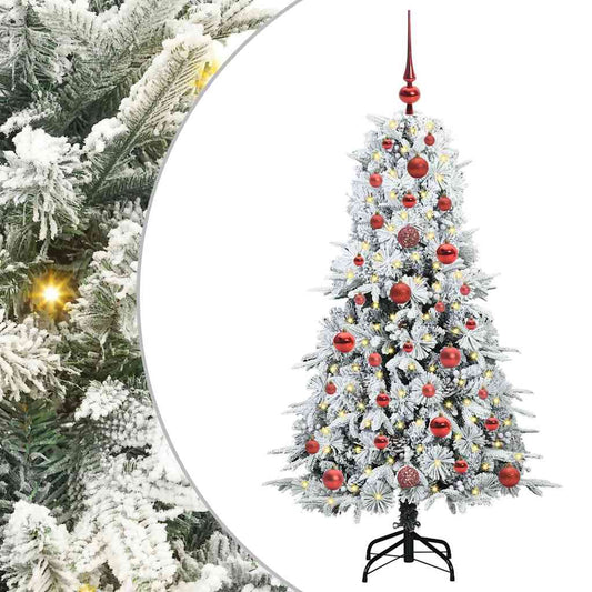 Kunstmatige Inklapbare Kerstboom Wit 120 cm PE en PVC