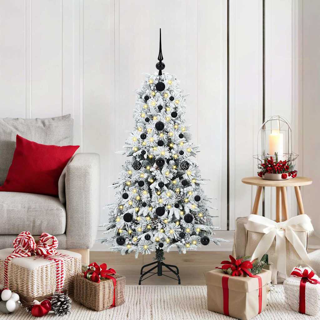 Kunstmatige Inklapbare Kerstboom Wit 120 cm PE en PVC