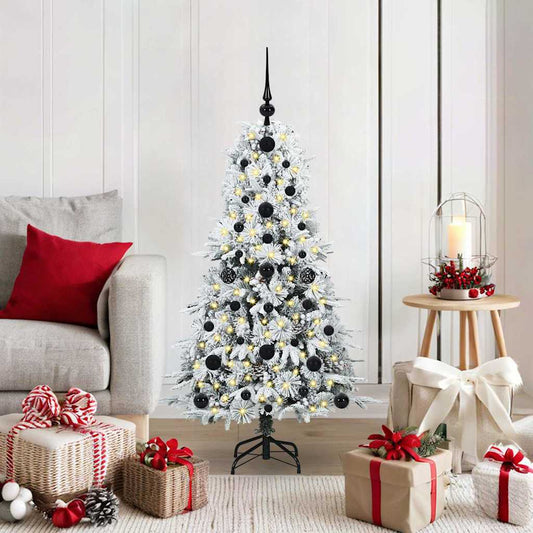 Kunstmatige Inklapbare Kerstboom Wit 120 cm PE en PVC