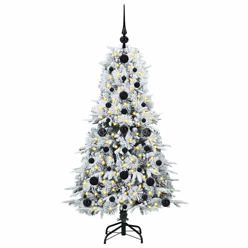 Kunstmatige Inklapbare Kerstboom Wit 120 cm PE en PVC