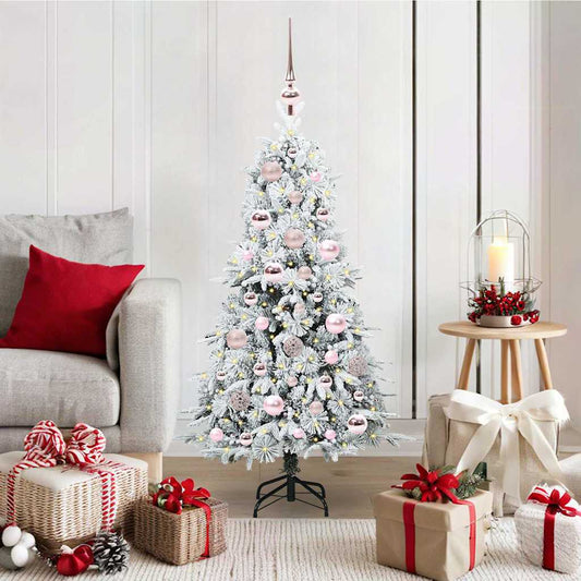 Kunstmatige Inklapbare Kerstboom Wit 120 cm PE en PVC