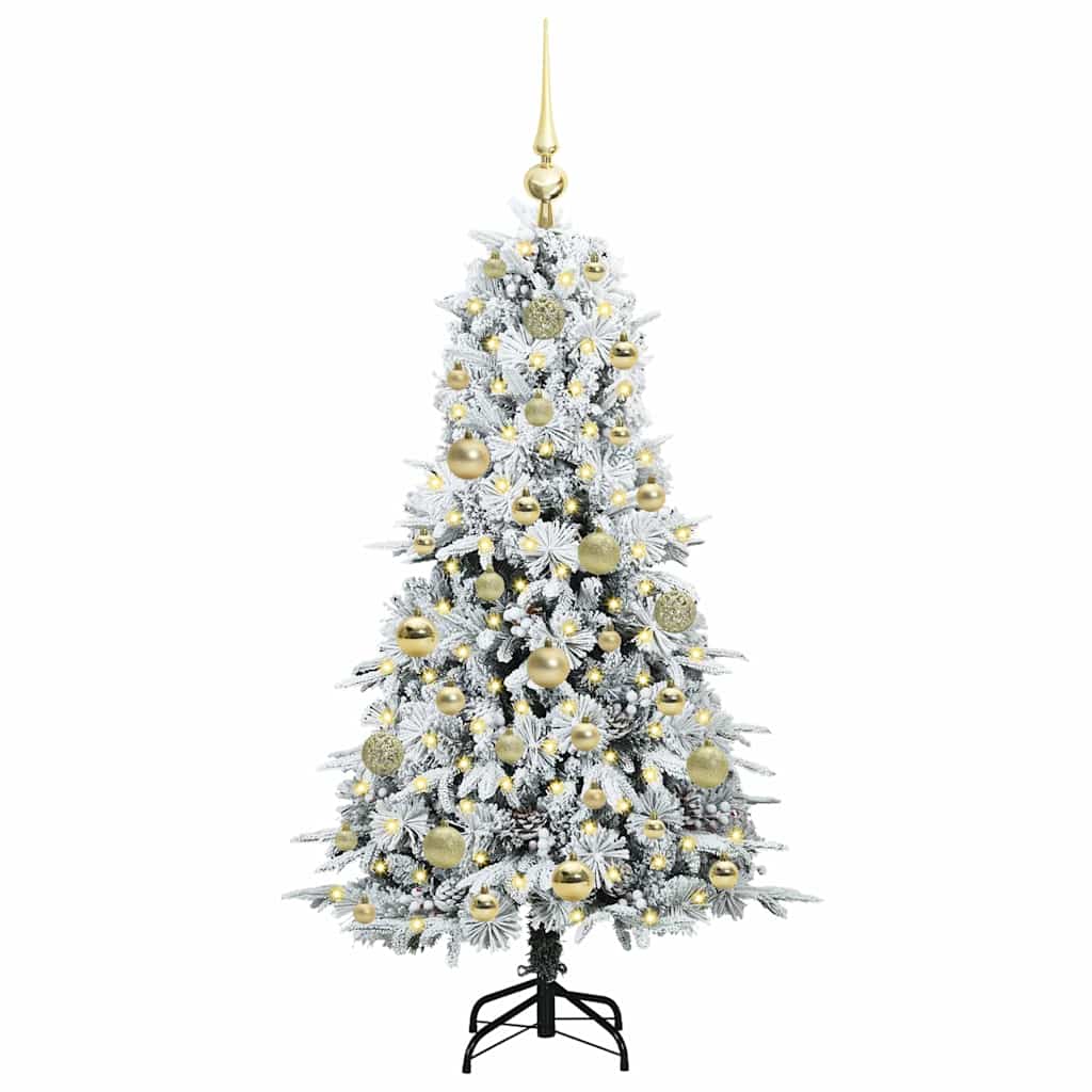 Kunstmatige Inklapbare Kerstboom Wit 120 cm PE en PVC